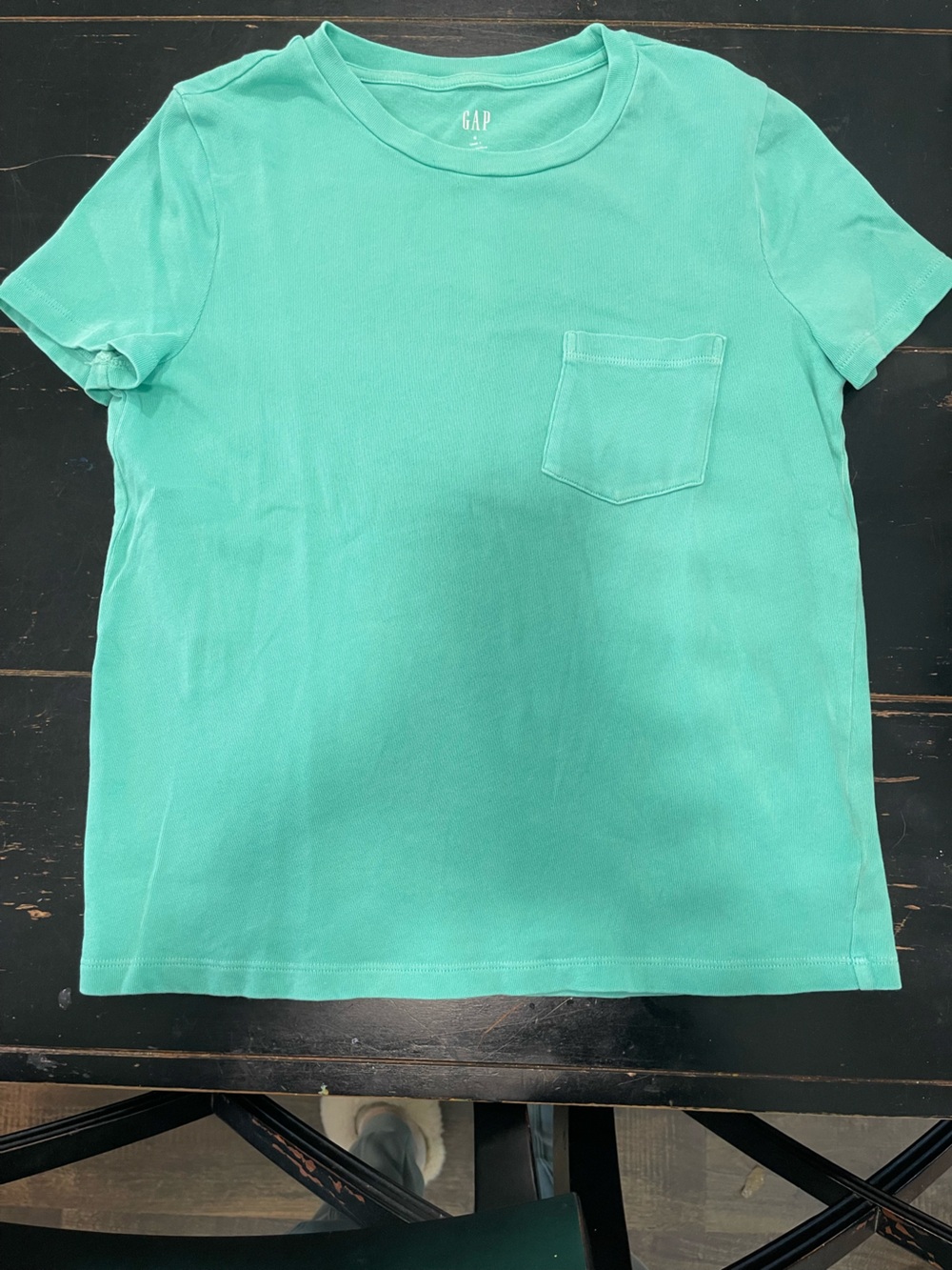Mint Green Boxy Crop Gap Spring + Summer T-Shirt